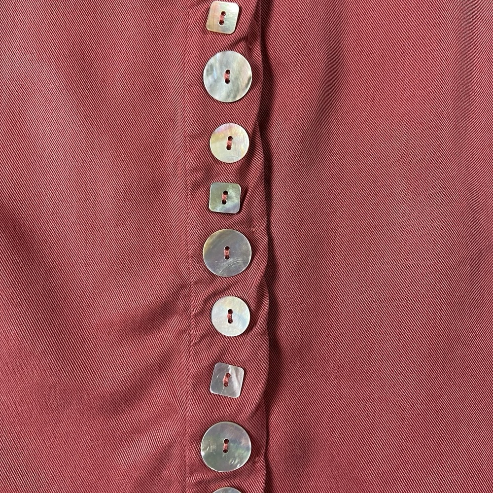 Soft Surroundings 100% Tencel Button Up Blouse Women's 3X Pink Lagenlook Artsy M - Picture 2 of 11